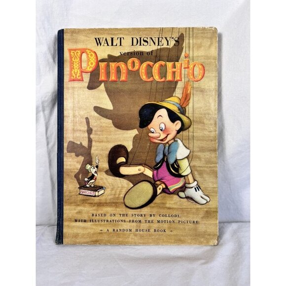 1939 Walt Disney's Pinocchio Collodi Random House 2nd Print HC - Picture 1 of 7
